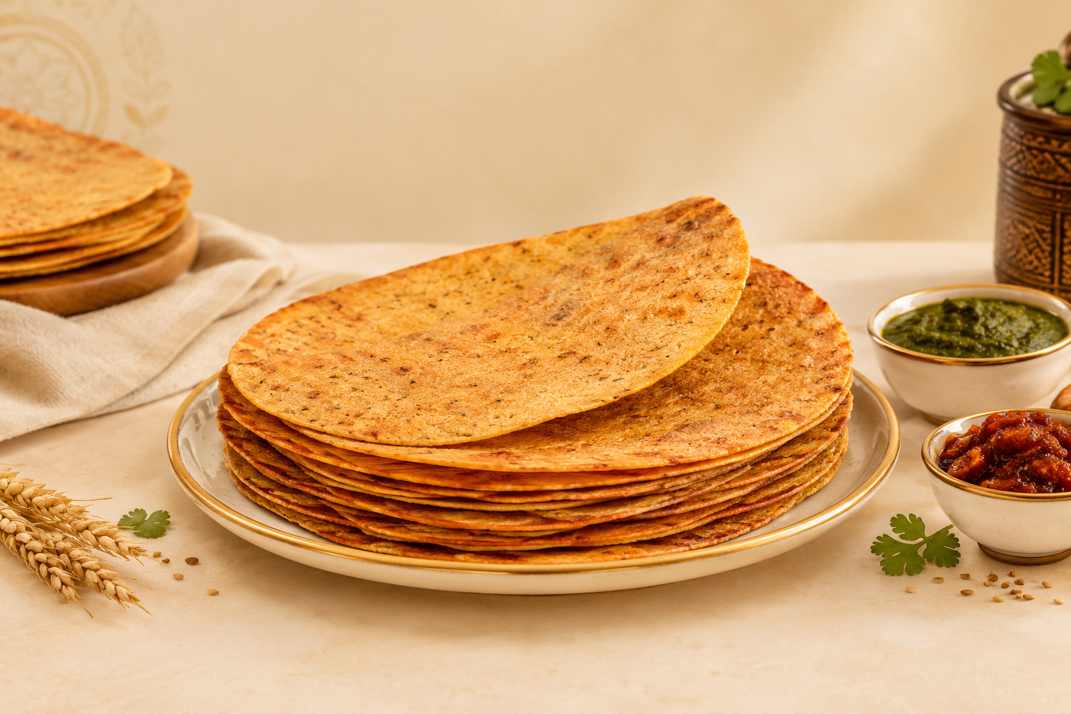Crisp homemade khakhra from Pris Kitchen